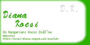 diana kocsi business card